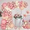 Life Dusty Pink Balloons Arch Kit, Different Sizes 18 12 10 5Inch Blush Pink Rose Gold Nude Ivory Confetti Latex Heart Foil Balloon for Girls Wedding Baby Shower Boho Birthday Party Decorations